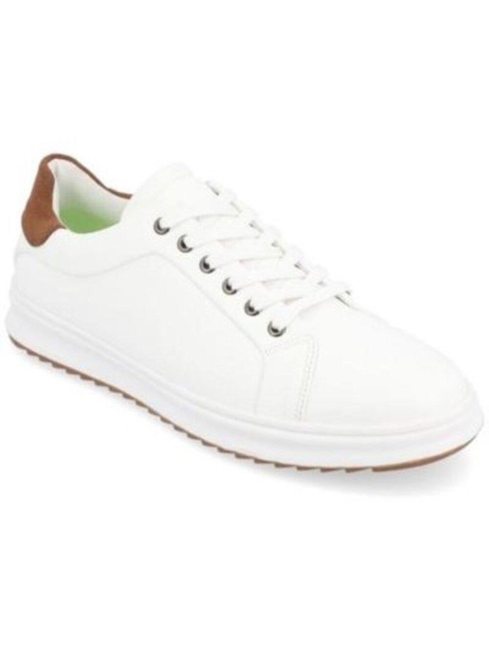Vance Co. Mens Robby Casual Look Round Toe Lace up Sneakers White Size 8 NIB